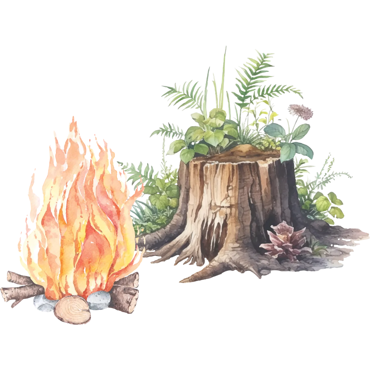 Ilustración de Wild Gnomos en el bosque