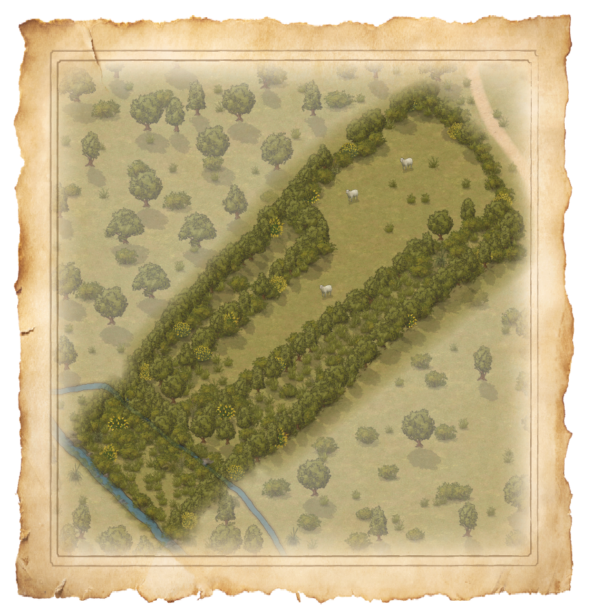 Plano ilustrado del terreno de WildGnomos